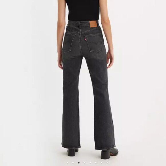Levi's Premium 70s High Flare Jean black denim - Picture 2 of 13